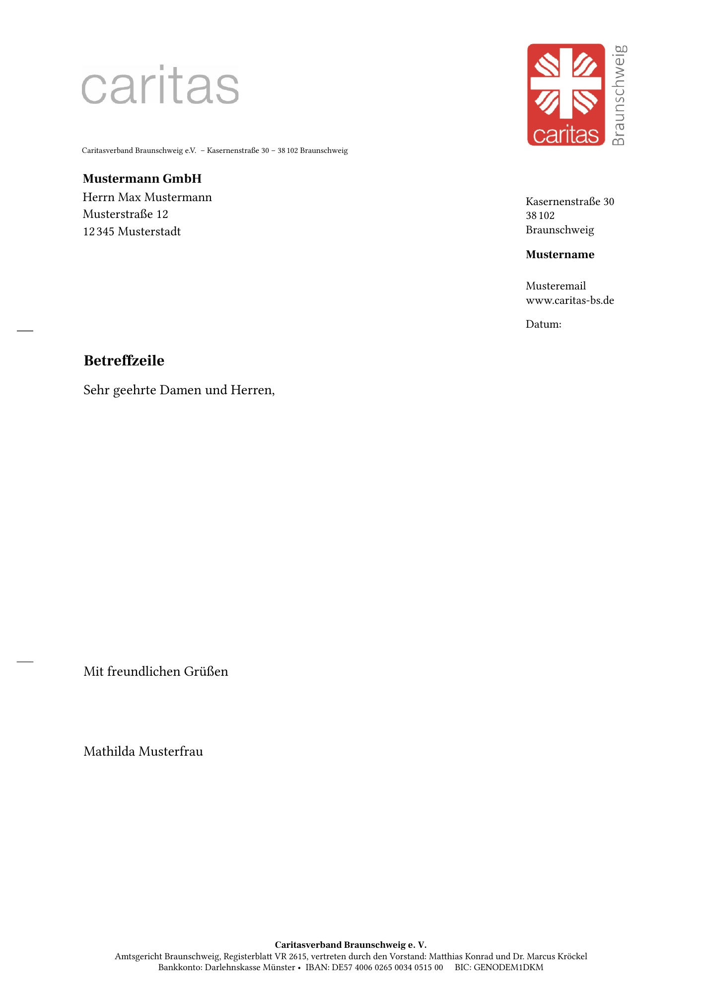 Vorschau eines Briefpapiers
